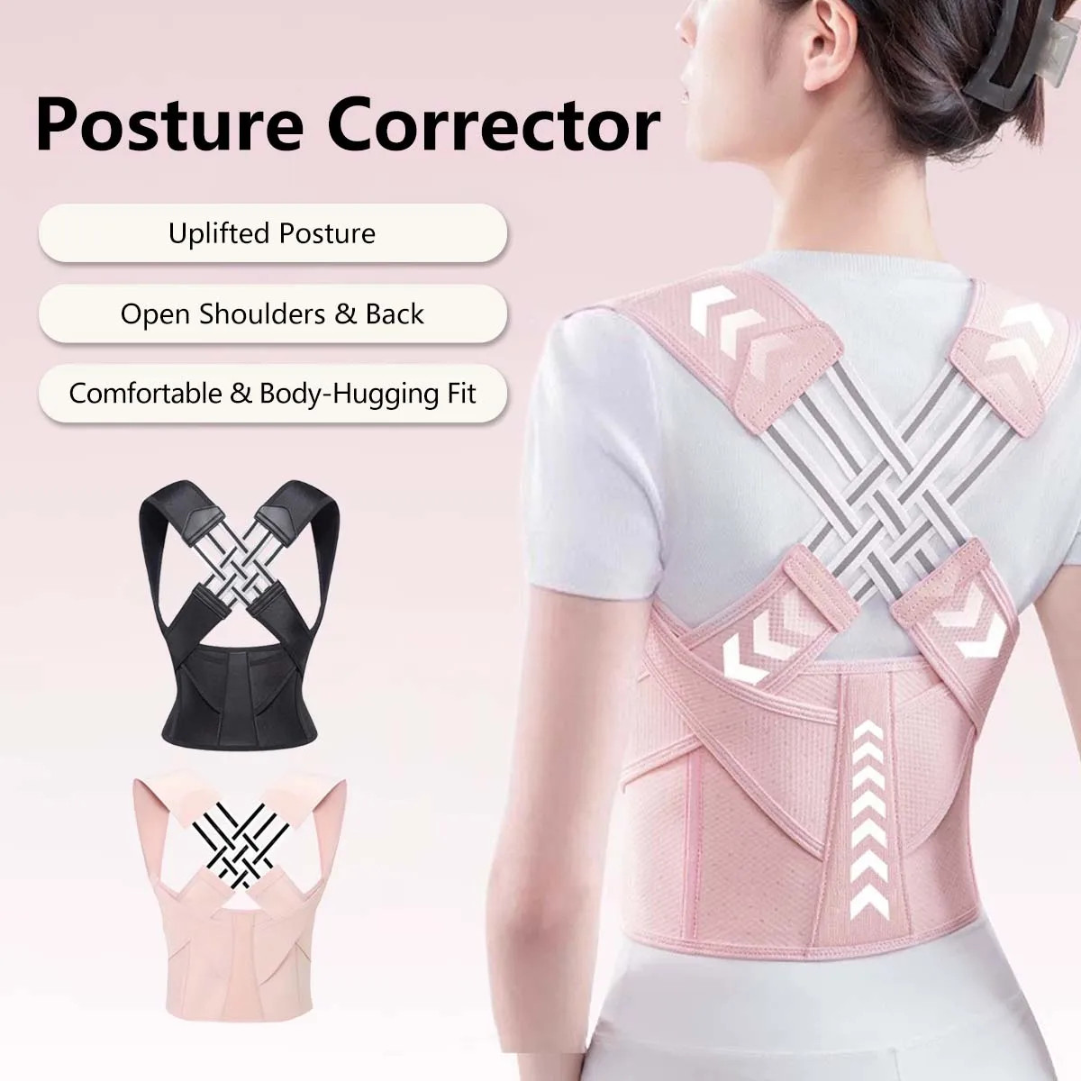 Adjustable Posture Corrector Back Support Belt Spine Alignment Waist Trainer for