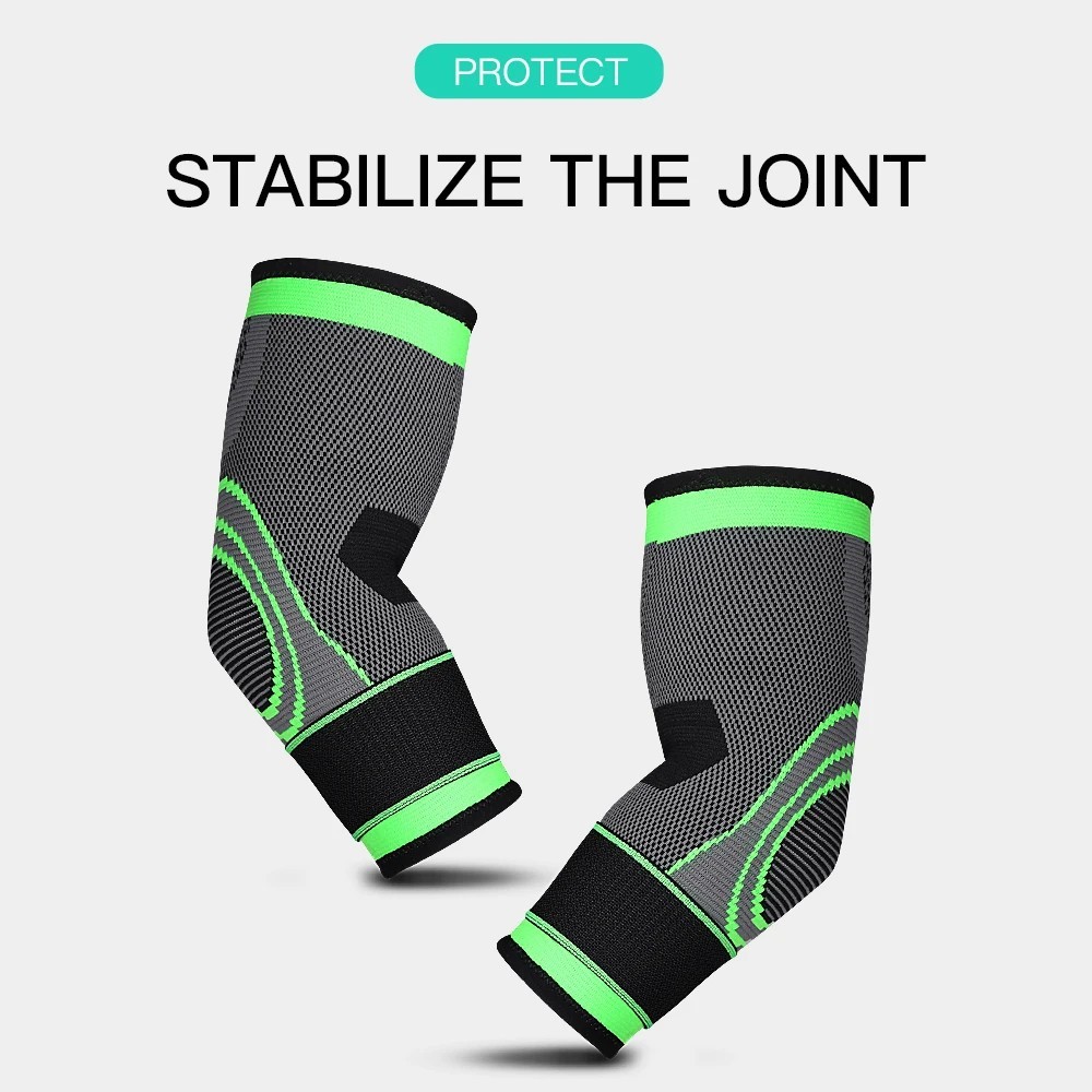 Elbow Sleeve Brace Wrap Adjustable Support Arm Arthritis Tendonitis Pain Relief