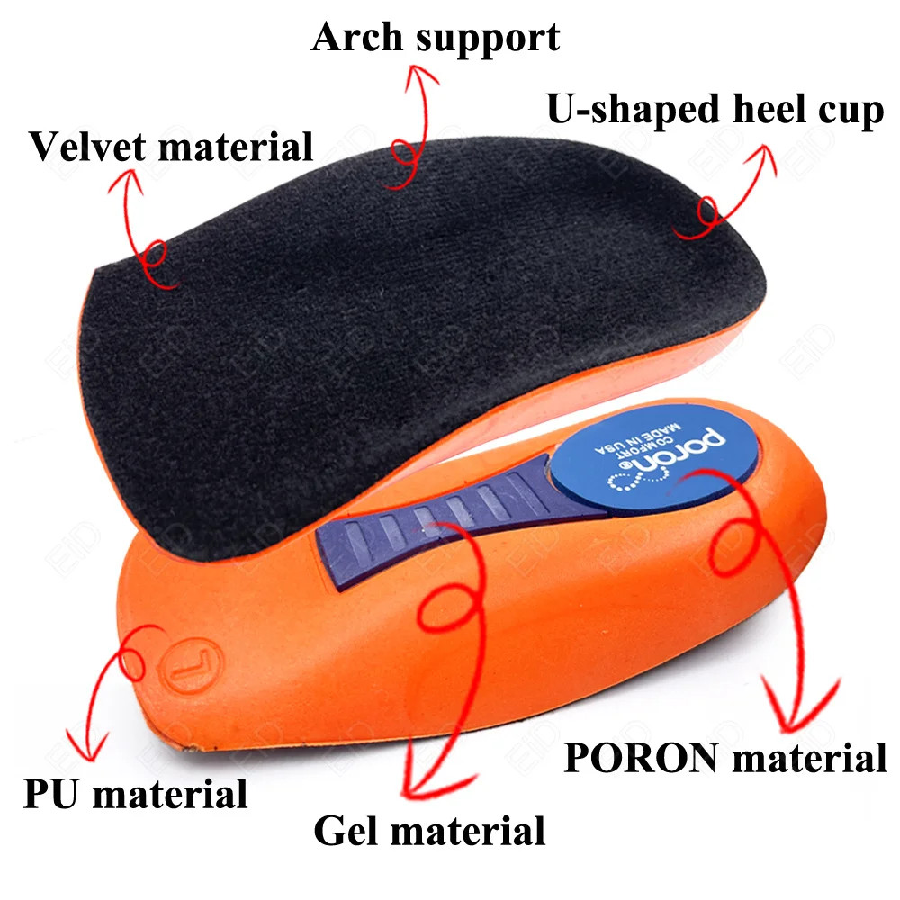 Half Orthopedic Insoles for Men Women Foot Heel Spurs Pain Cushion Foot Massager