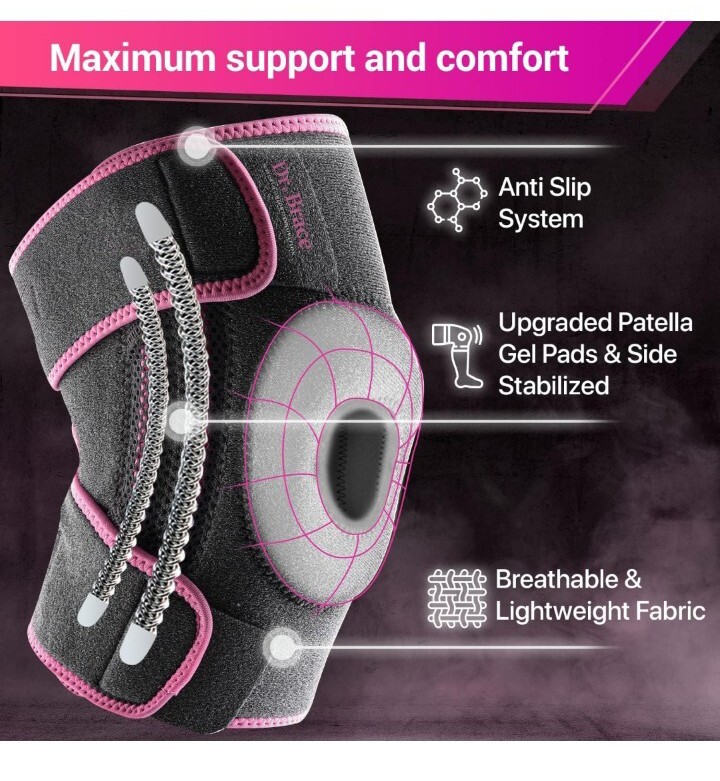 DR. BRACE – Professional Knee Brace for Knee Pain, with Lateral Stabilizers and