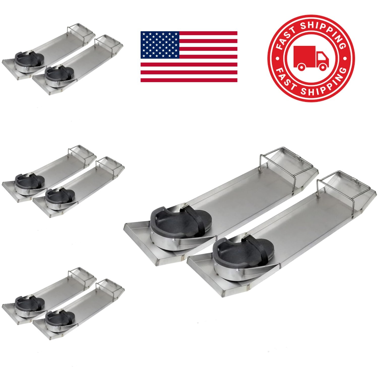 Durable Stainless Steel Knee Boards 28 Inch Size for Moving Across Wet Concrete