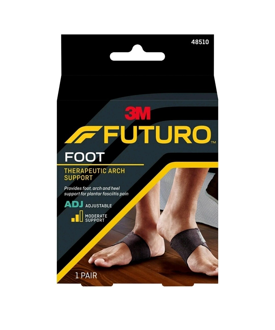 New 3M Futuro Foot Therapeutic Arch Support Adjustable Moderate Support, 1 Pair
