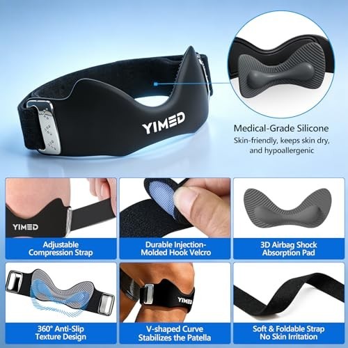 Adjustable Patellar Tendon Support Strap, Knee Brace for Pain Relief, Basketball