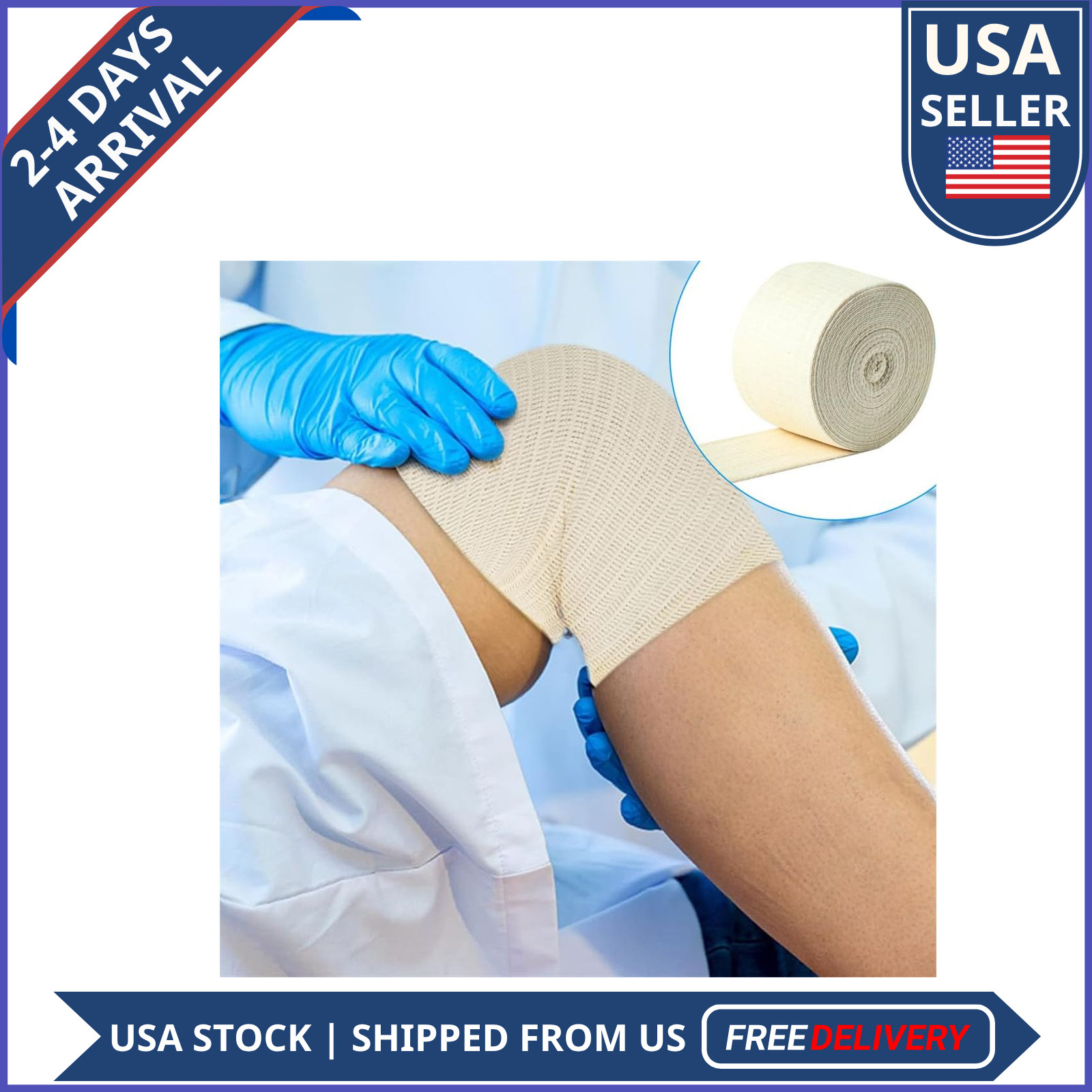 Elastic Tubular Support Bandage Size F Cotton Stockinette Compression Roll