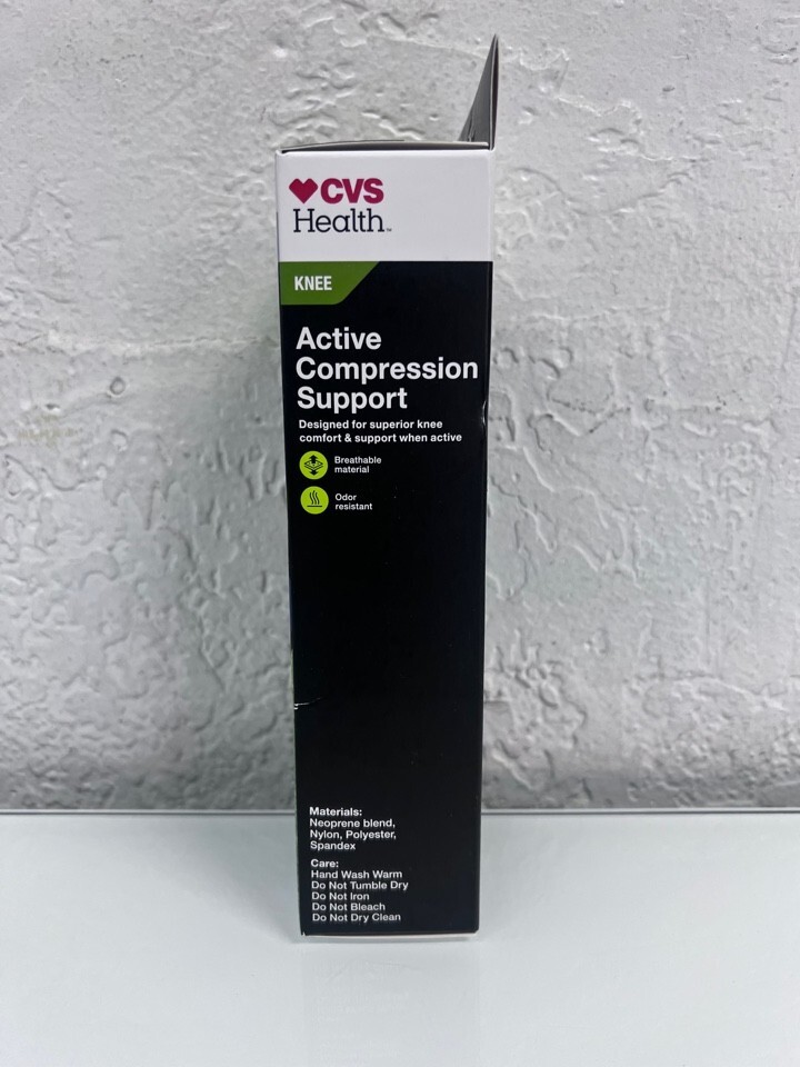 CVS Health Active Compression Knee Support Breathable Material Size SM
