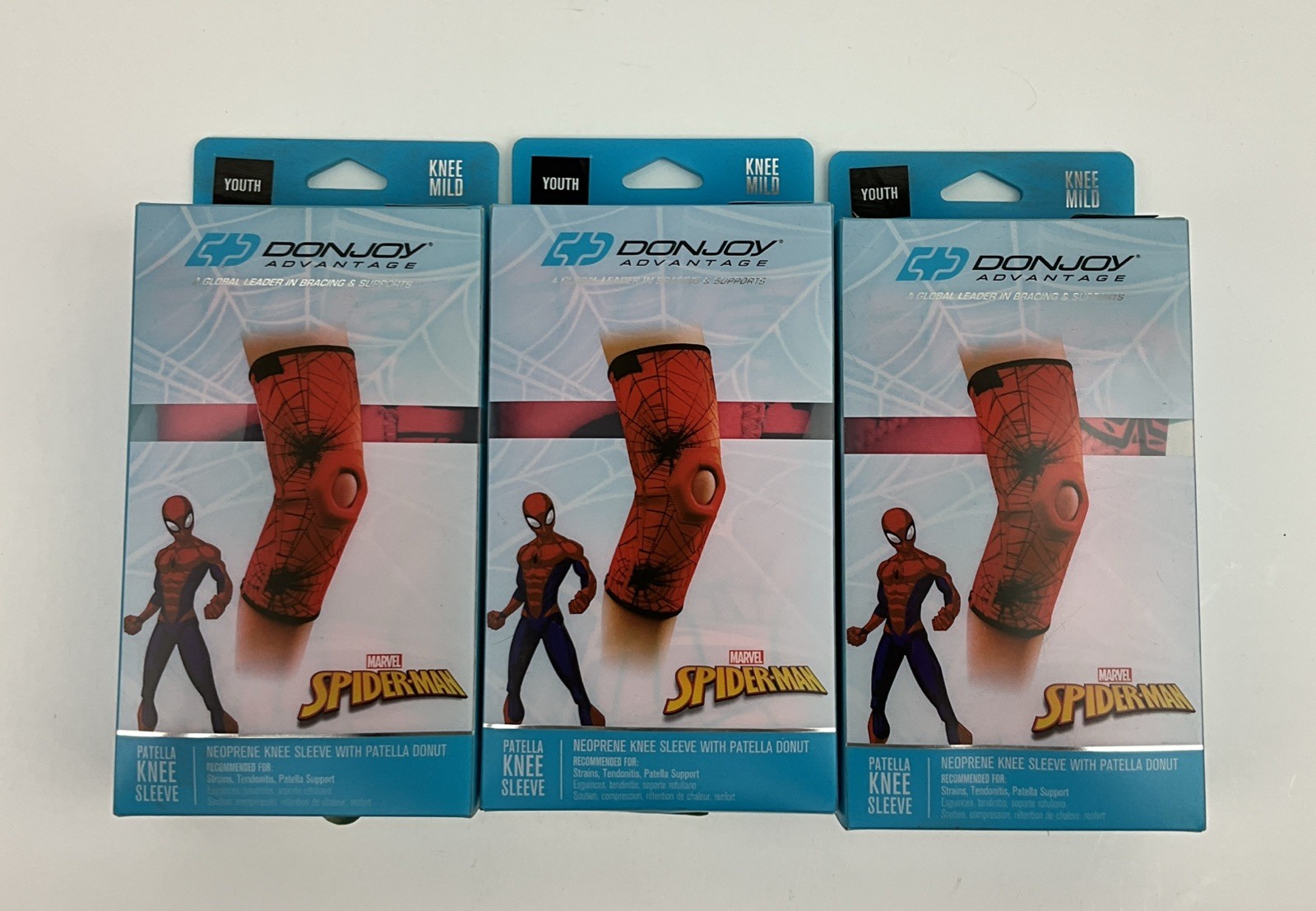 DonJoy Spiderman Neoprene Patella Knee Sleeve Pediatric Size