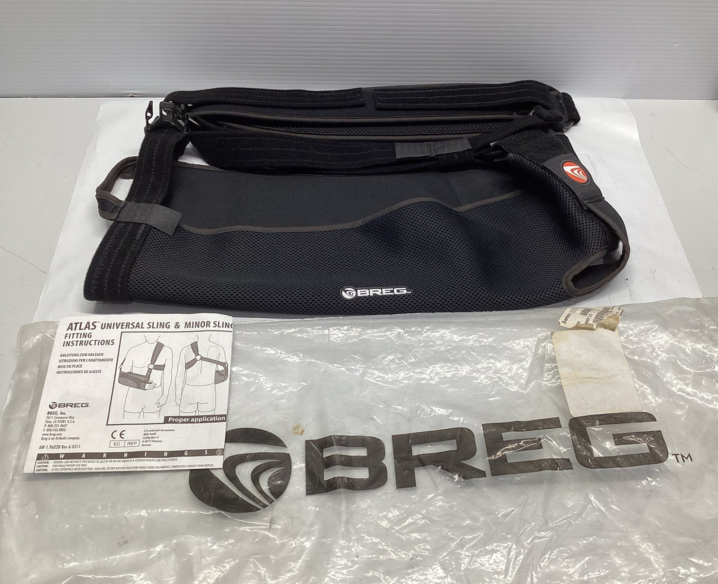 Breg Arm & Shoulder Brace SlingShot 2 Black 18 inches New
