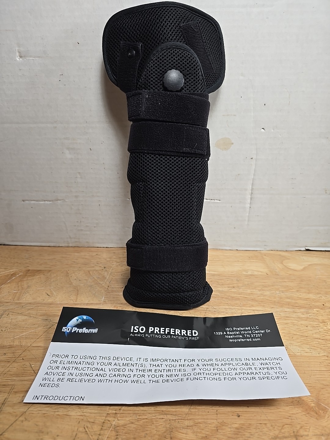 Universal ISO WR301 preferred wrist splint neutral position stabilizer brace