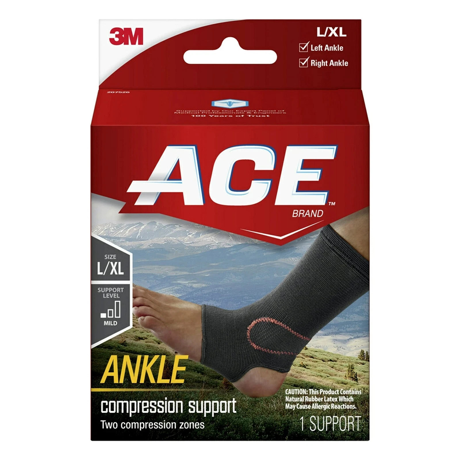 Large X Large (L / XL) Black Orthopedic Ankle Brace Compression Support Neoprene