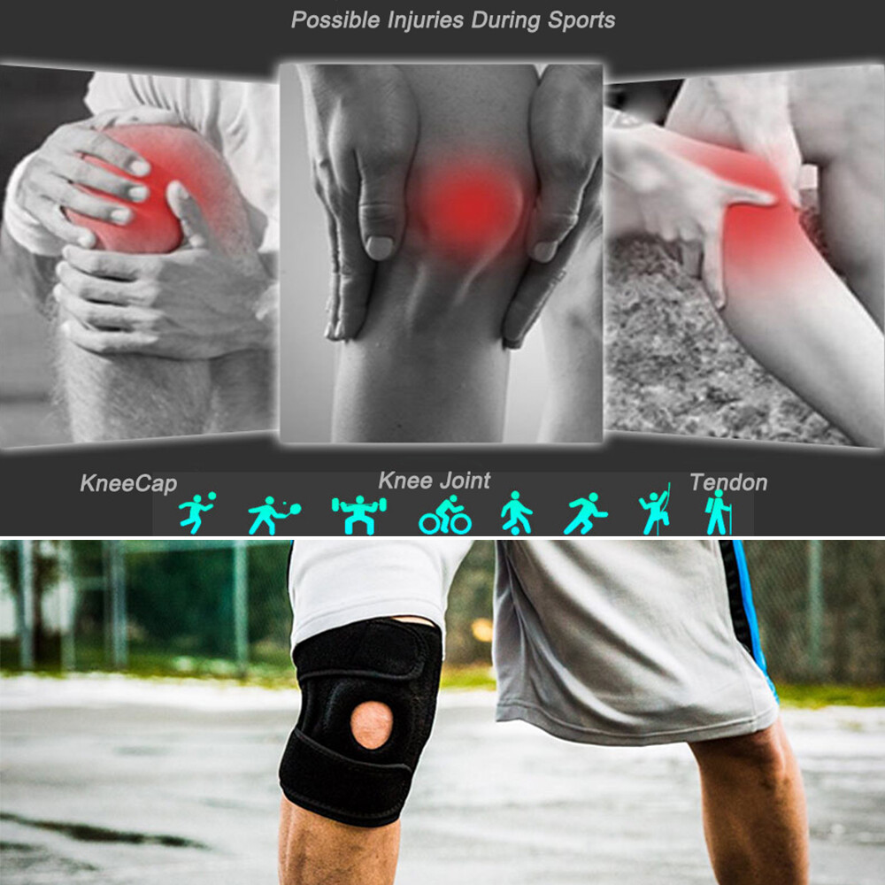 Adjustable Hinged Knee Brace Patella Compression Support Pain Relief Neoprene