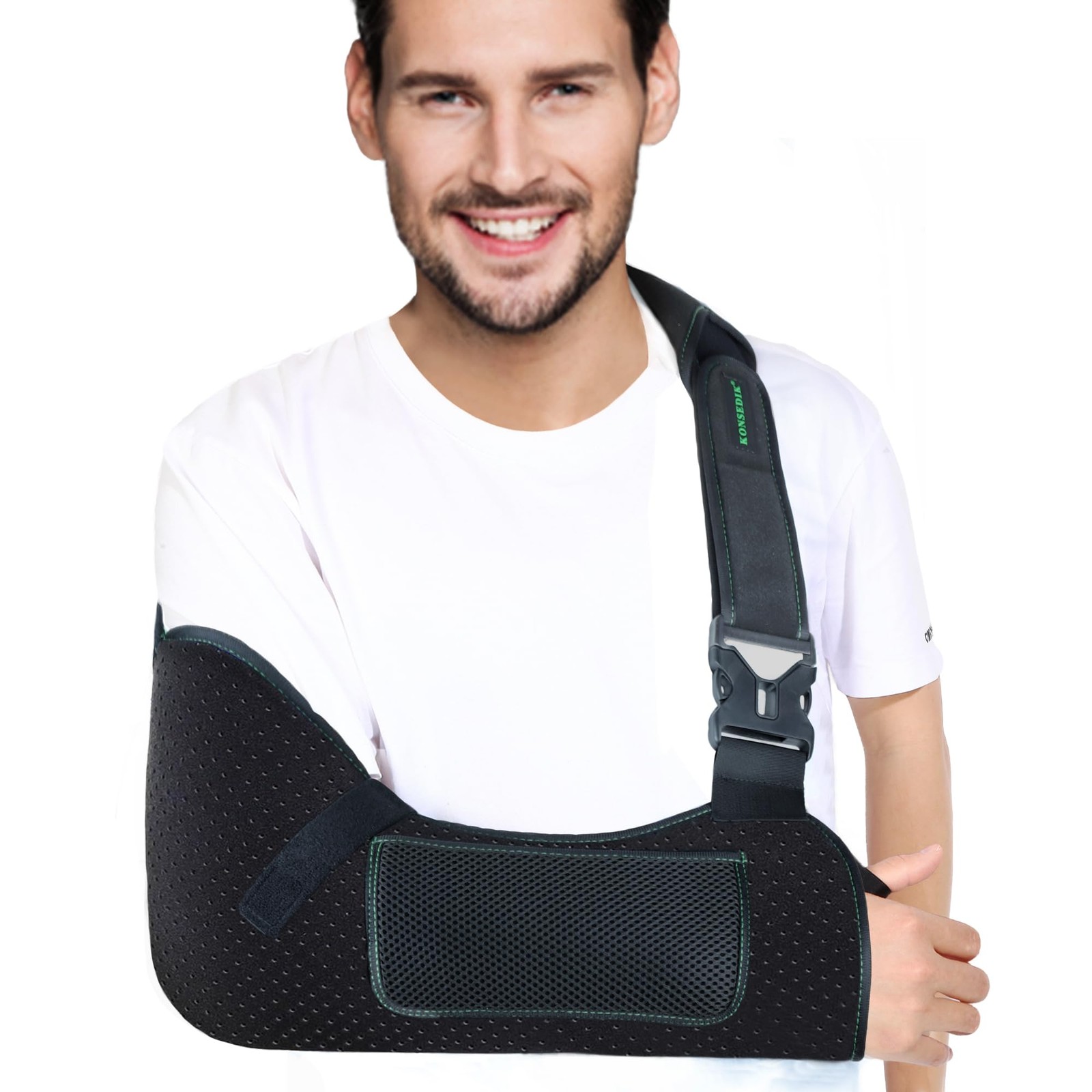 Arm Shoulder Sling for Men and Women,Porous comfort Medical Sling with Pocket…
