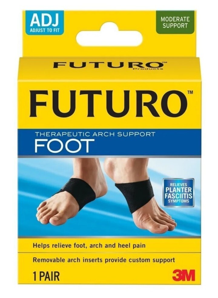 Futuro Therapeutic Arch Support Foot Moderate Support Adjustable To Fit 1 Pair