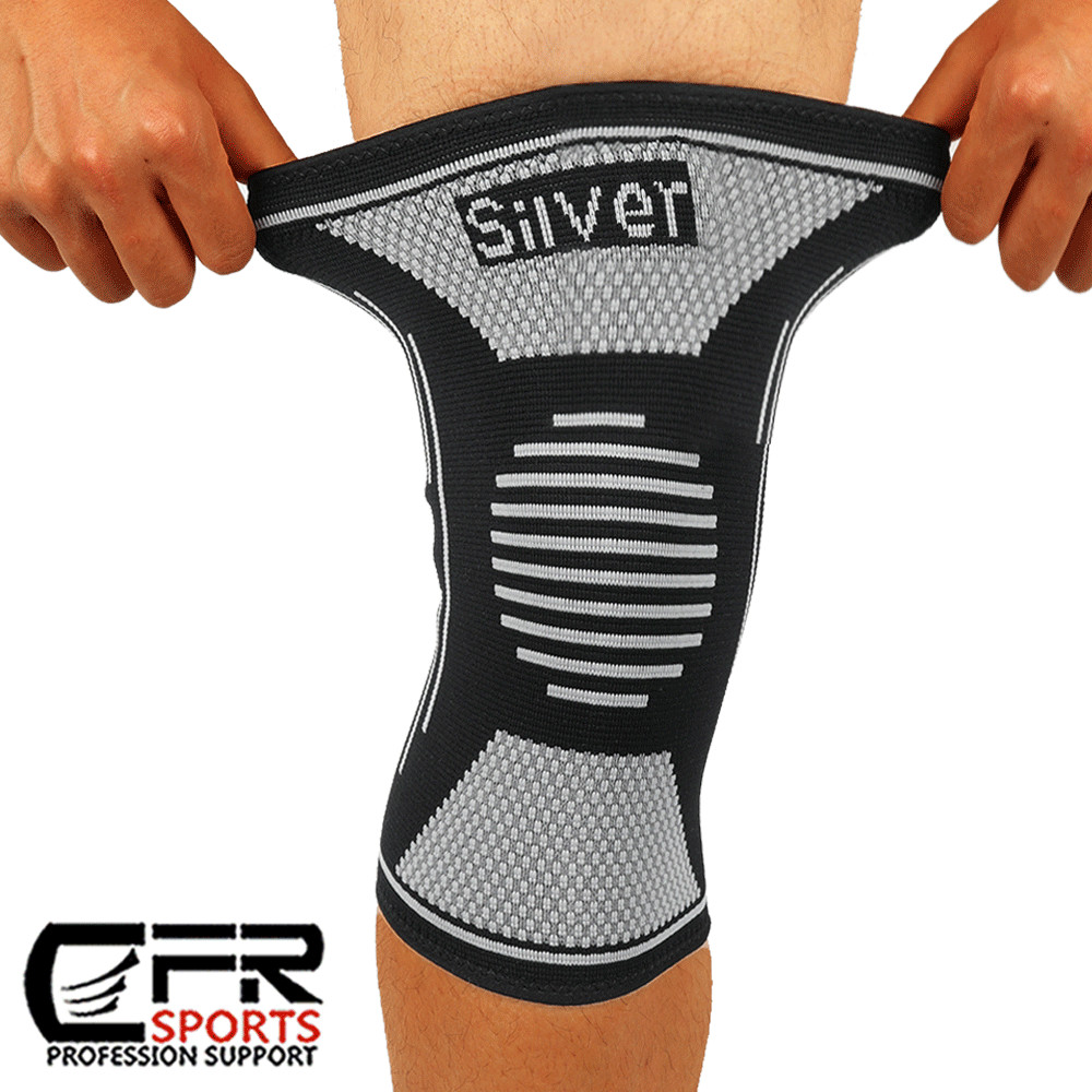 CFR Knee Sleeves Copper Silver Compression Brace Support Sport Joint Injury Pain
