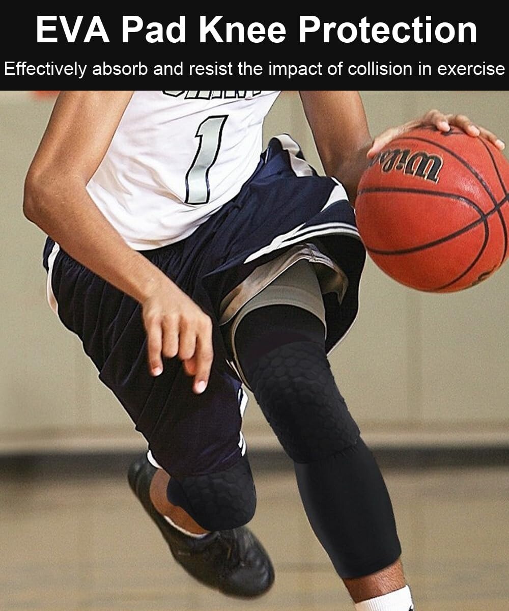 Knee Pads Brace Compression Leg Sleeve for Basketball Volleyball Weightlifting