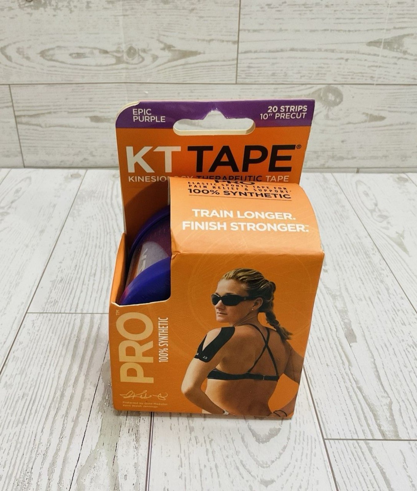 KT Tape Pro 10″ Precut Epic Purple Therapeutic Elastic Sports Roll 20 Strips