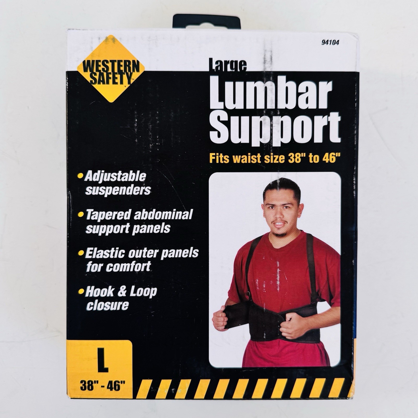 Western Safety Lumbar Support Posture Back Support Belt Size Large 38″ – 46″