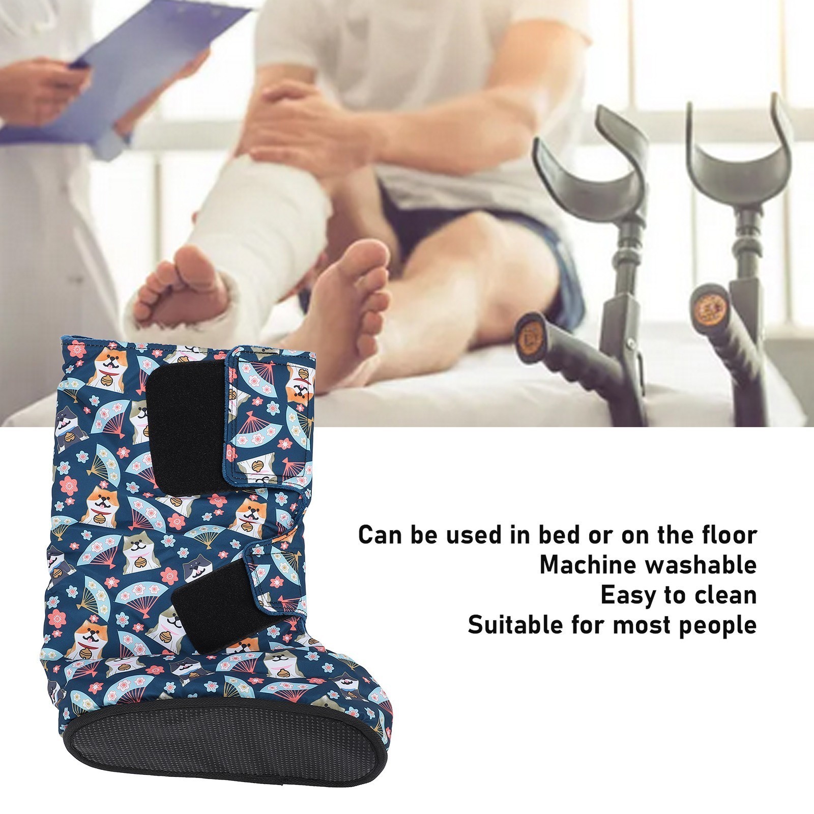 Walking Boot Protector Cover Washable Non Slip Easy To Clean Soft Plaster Foot