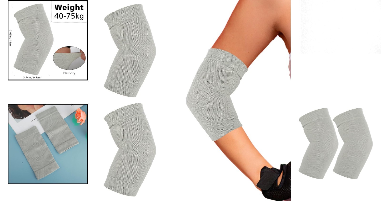 Elbow Compression Sleeves – 2 Pairs for Sports Protection and Support