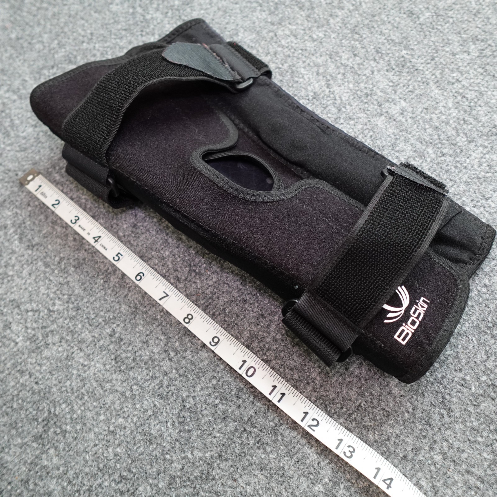 Black BioSkin Front Closure Knee Brace Adjustable Adult Size 2 (Medium)