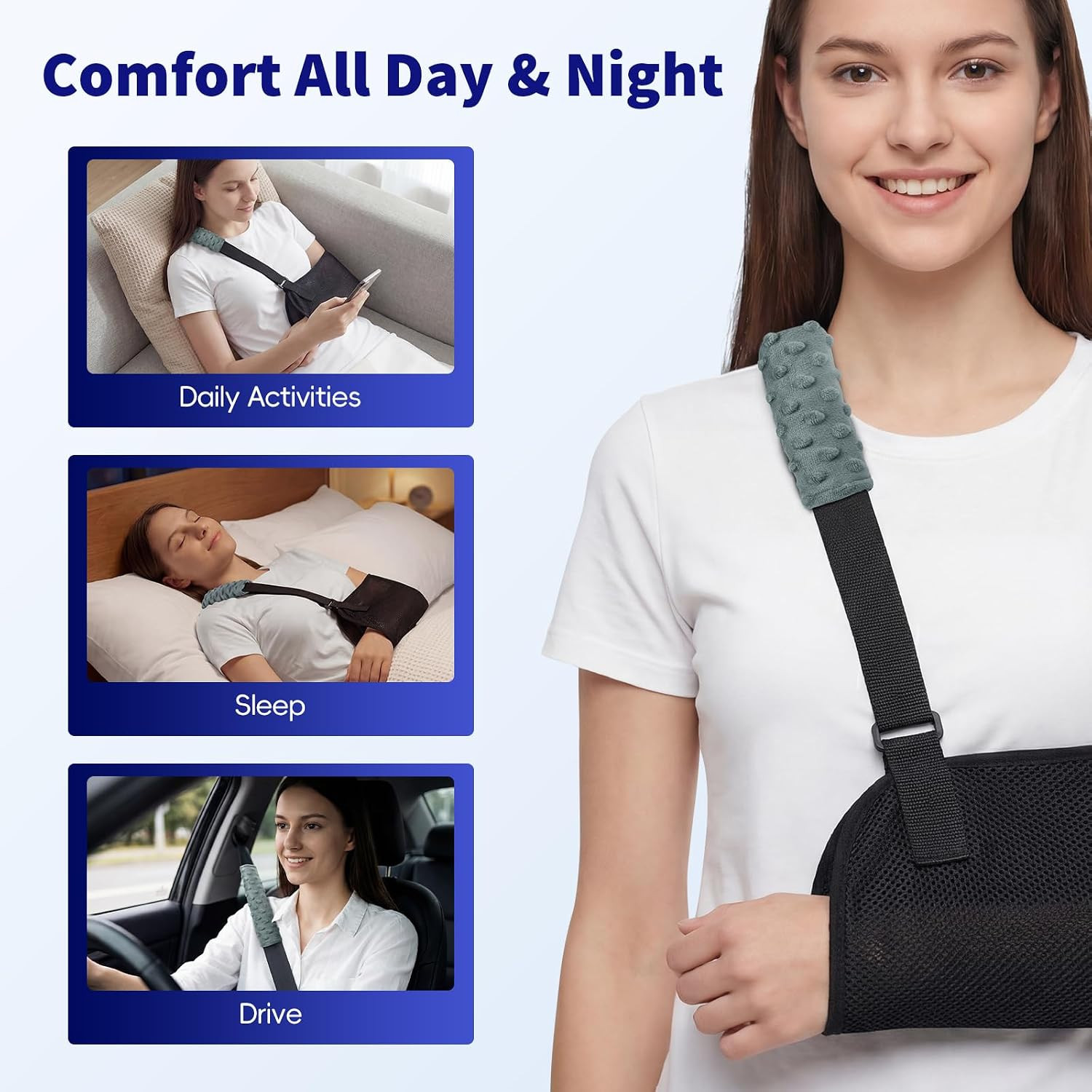 Cushioned Arm Sling Comfort Padding for Neck,Shoulder Strap Pad | Minky Dot,S…