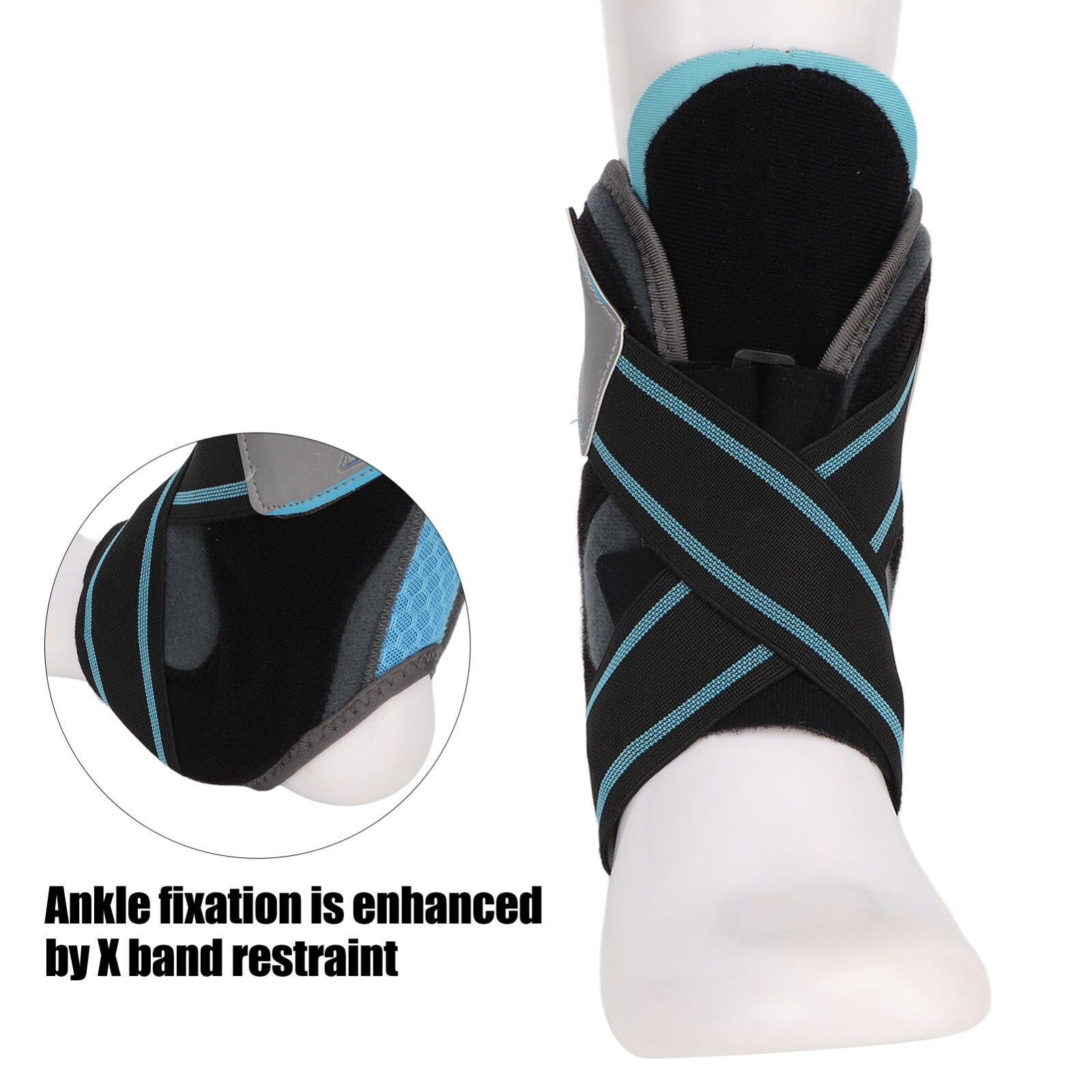 Ankle brace with adjustable foot protectors, size M ….