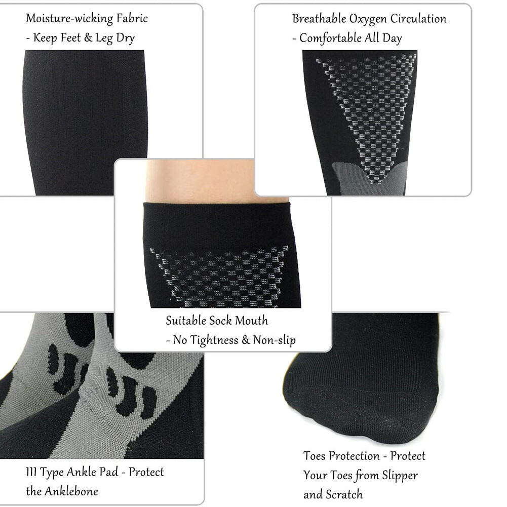 Anti-Slip Athletic Compression Sports Socks Soccer Football Socks for Men Women