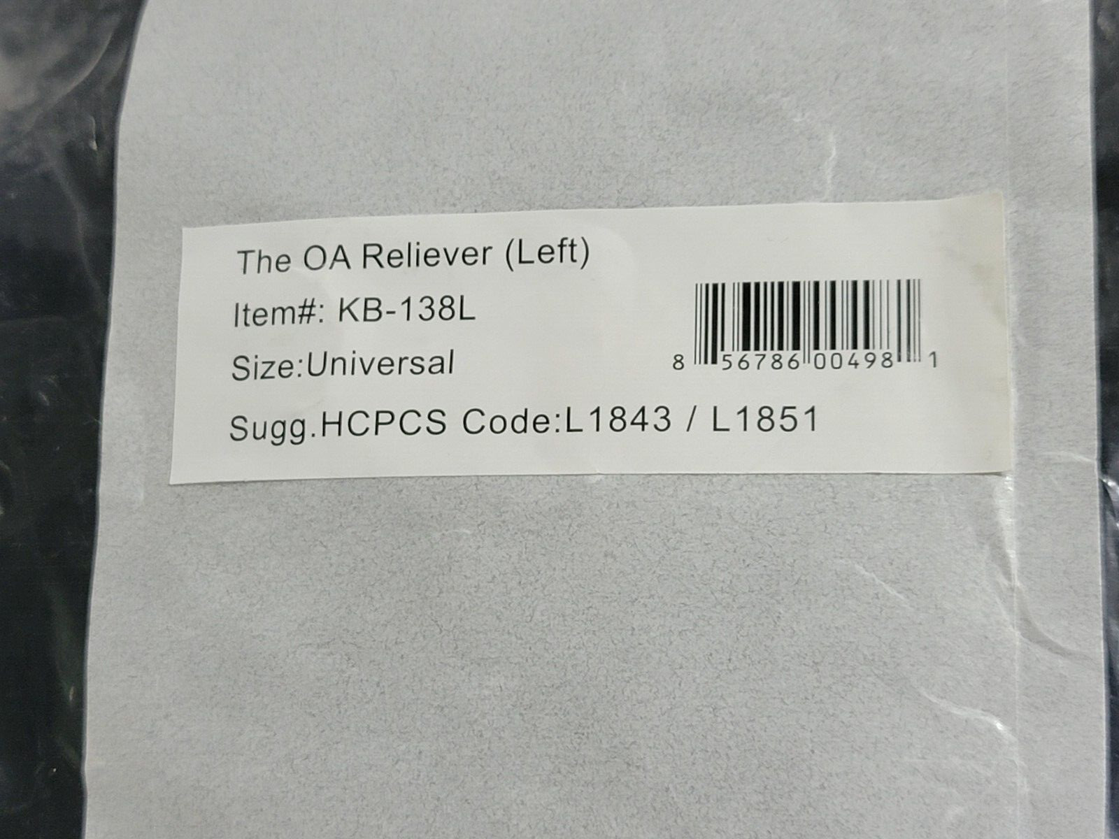 NEW DR MEDICAL THE OA RELIEVER KB-138L ADJUSTABLE KNEE BRACE RIGHT SIDE