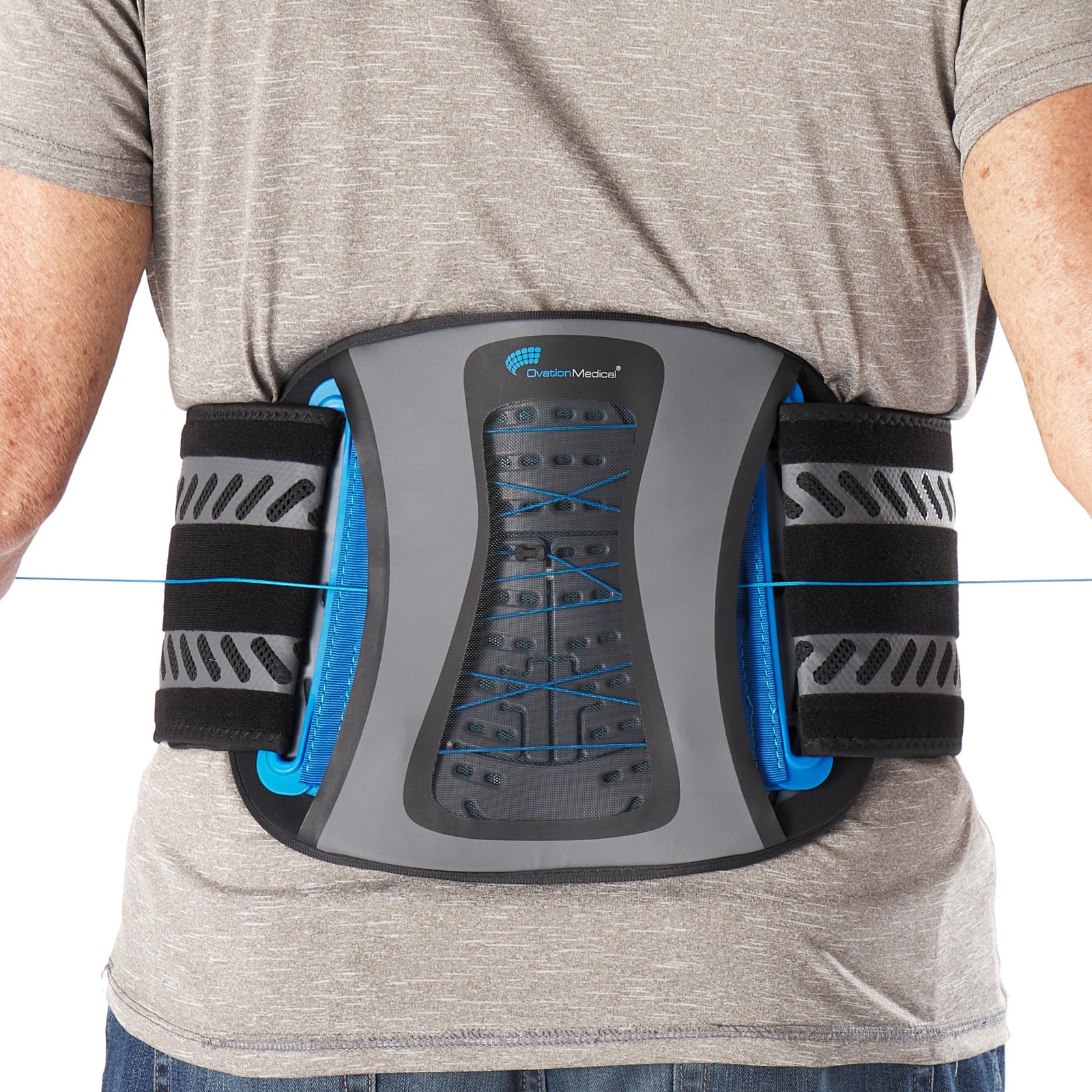 Nu-Form Universal Lower Back Brace – LSO Back Brace with Adjustable Closure -…