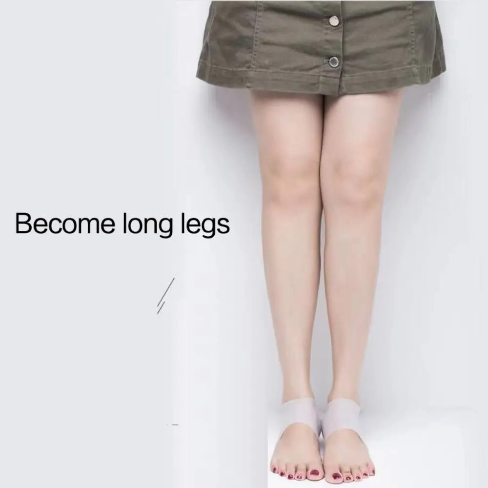 1Pair Invisible Height Increased Insole Silicone Heel Socks for Women Men insole