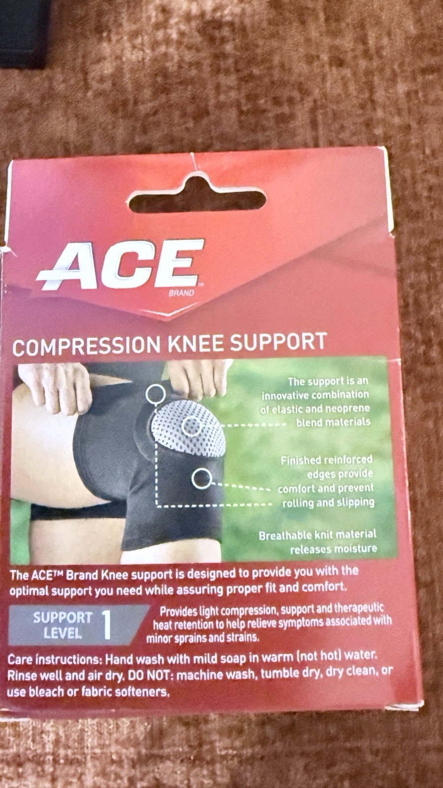 Ace Knee Compression Support – 1 Knee Support – Size L