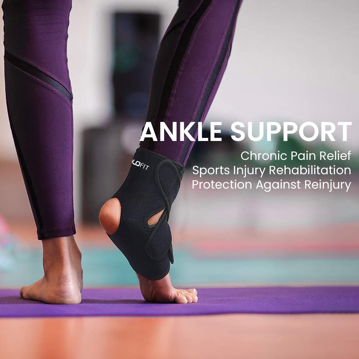 Boldfit Ankle Support Compression Brace Black Color 1 Piece