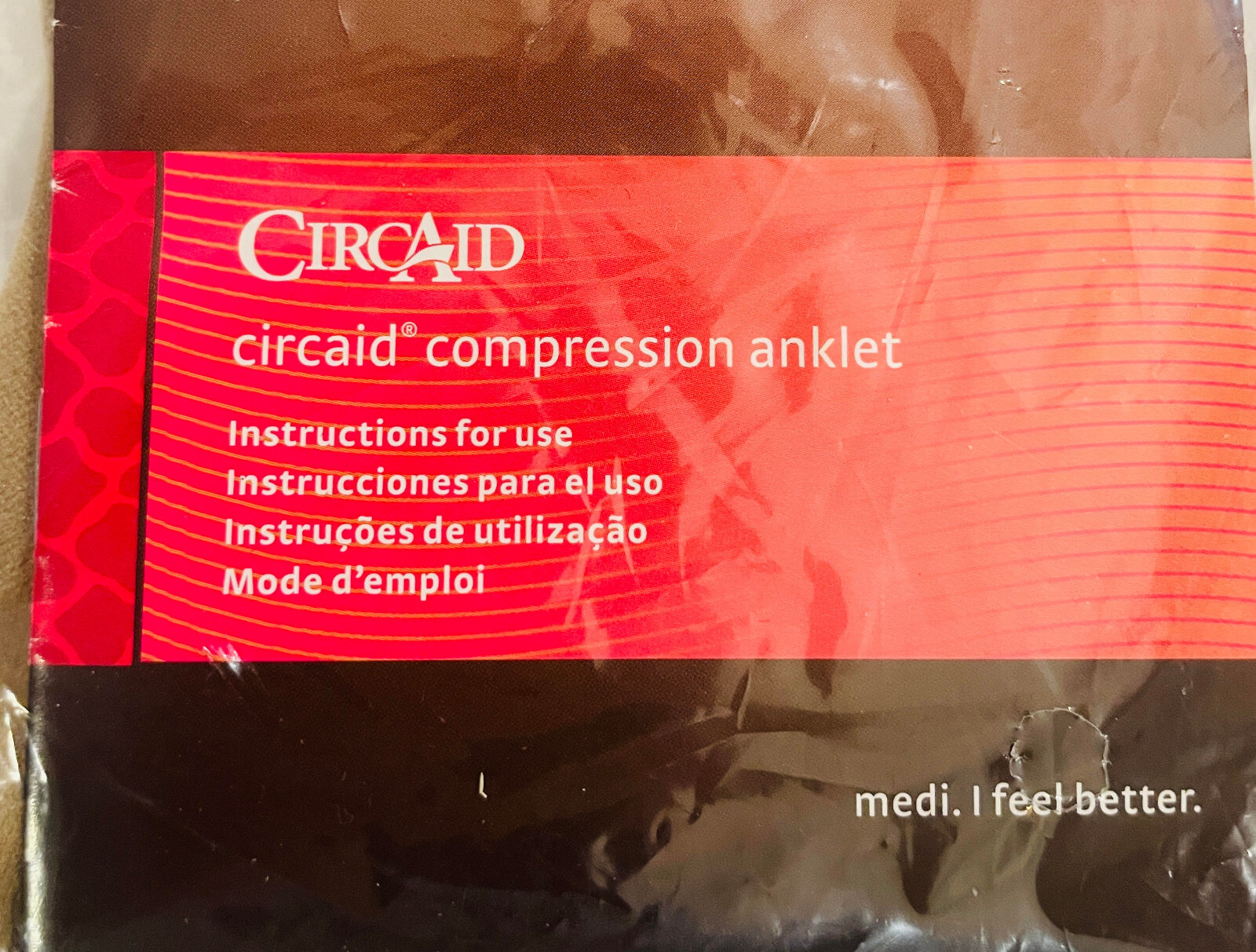 2 Pack Medi CircAid Compression Anklet Ankle Natural Nude New Sealed in Pkg