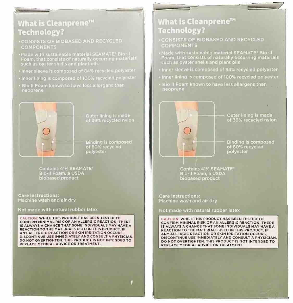 2 PACK Knee Brace With Cleanprene Technology -Left Or Right , New!