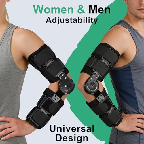 Adjustable Hinged ROM Elbow Brace with Sling – Lightweight Support Stabilizer