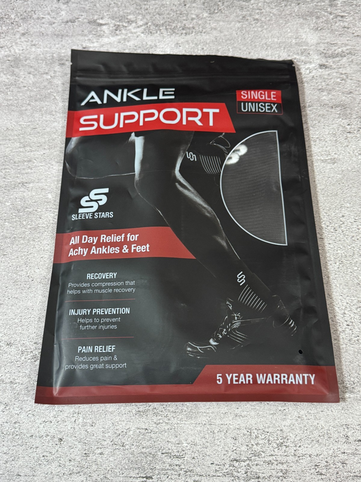 Ankle Brace Compression Sleeve Strap Achilles Plantar Fasciitis Black New