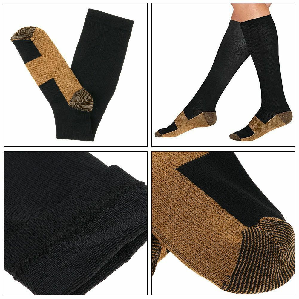 8Pairs Copper Compression Socks For Men Women Running Athletic Medical Pregnancy