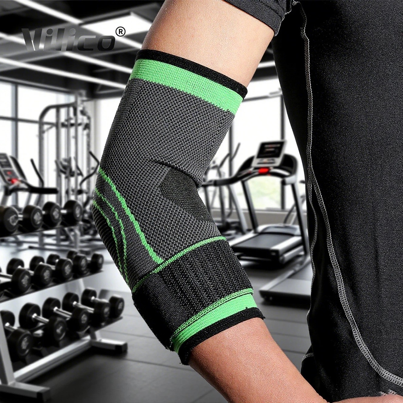 Elbow Sleeve Brace Wrap Adjustable Support Arm Arthritis Tendonitis Pain Relief