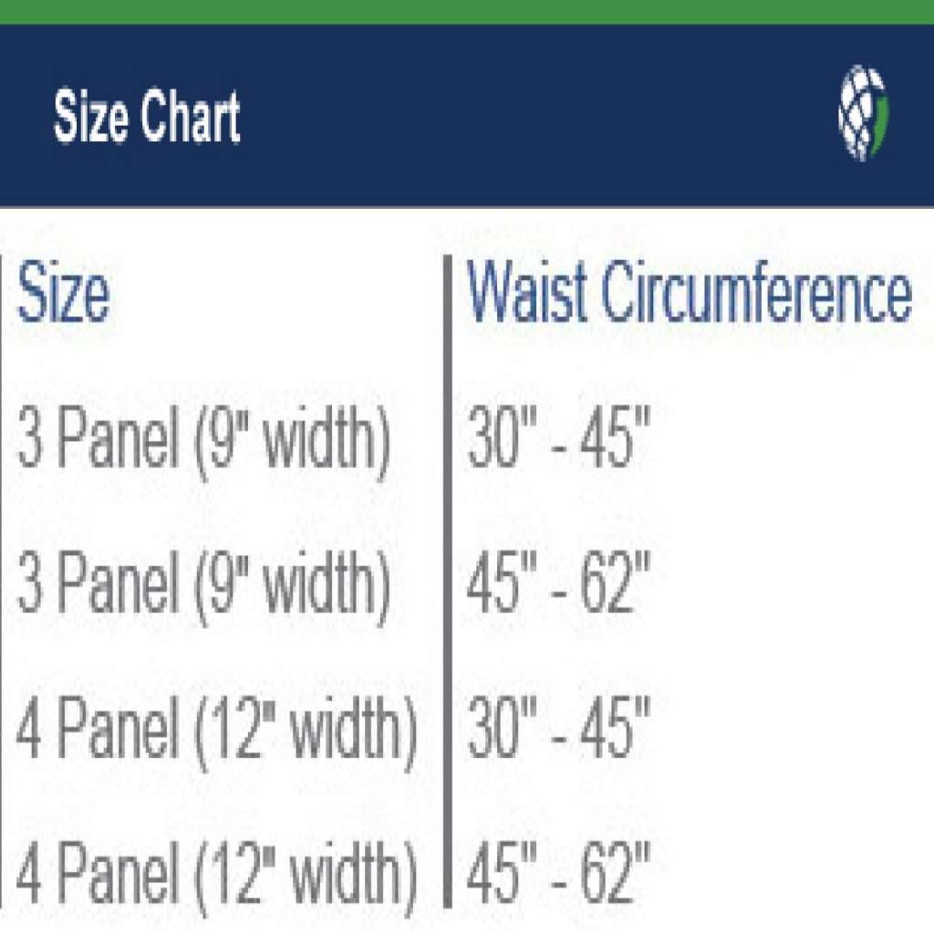 Advanced Ortho Premium 4 Panel Abdominal Binder 12″ Width Waist Circumference 30