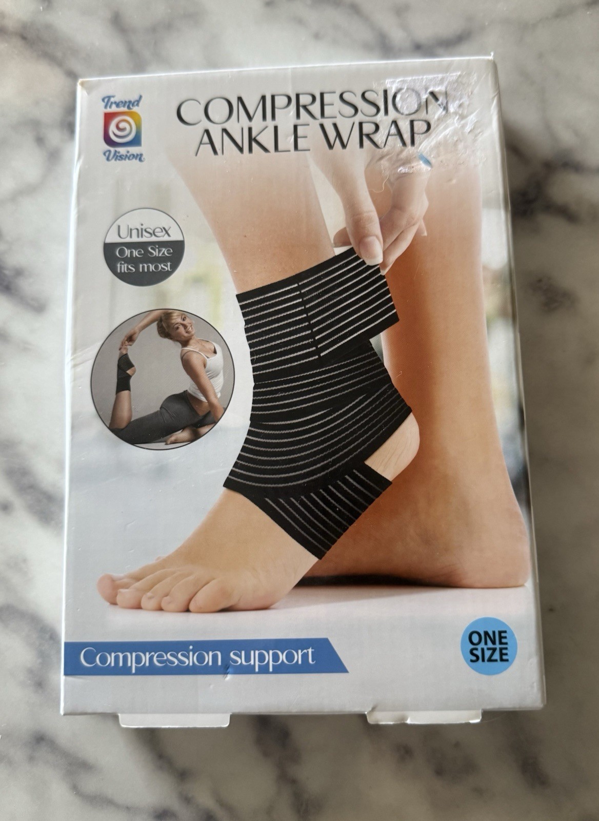 Total Vision Compression Ankle Wrap Unisex Brand New Still In Box One Size