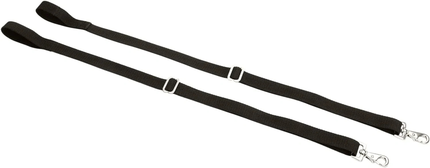 Shires Equestrian Elastic Leg Straps for Horse Rugs and Blankets – Black, One