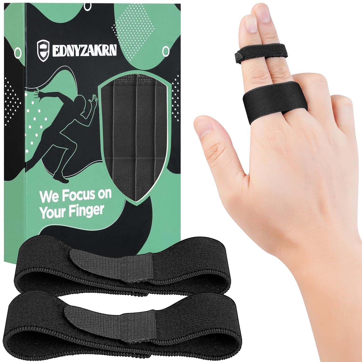 10 Pack Buddy Tape Finger Straps, 2 Splint for Broken One Size