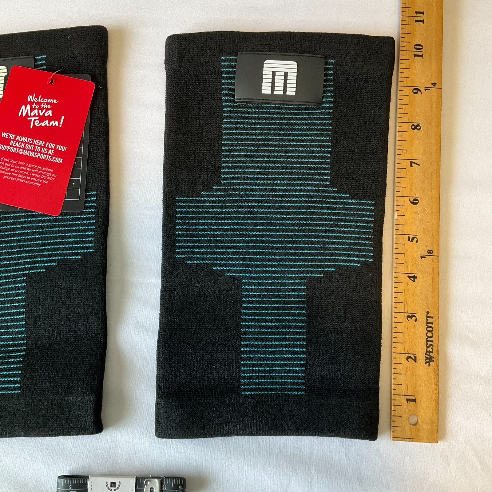 Zencom Mava Knee Sleeve Support Braces Adult One Size M Black Stretch 1 Pair