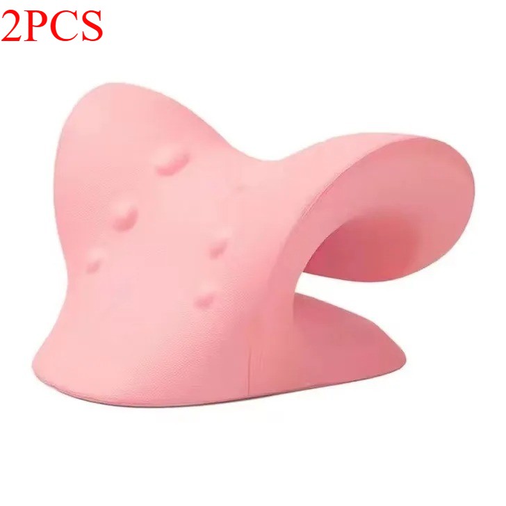 2pcs Cervical Neck Traction Device – Pain Relief Chiropractic Massage Pillow