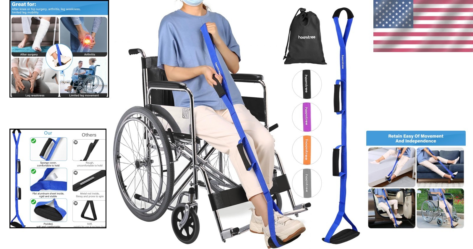 Innovative 39” Leg Lifter Strap – Essential Mobility Tool for Rehabilitation