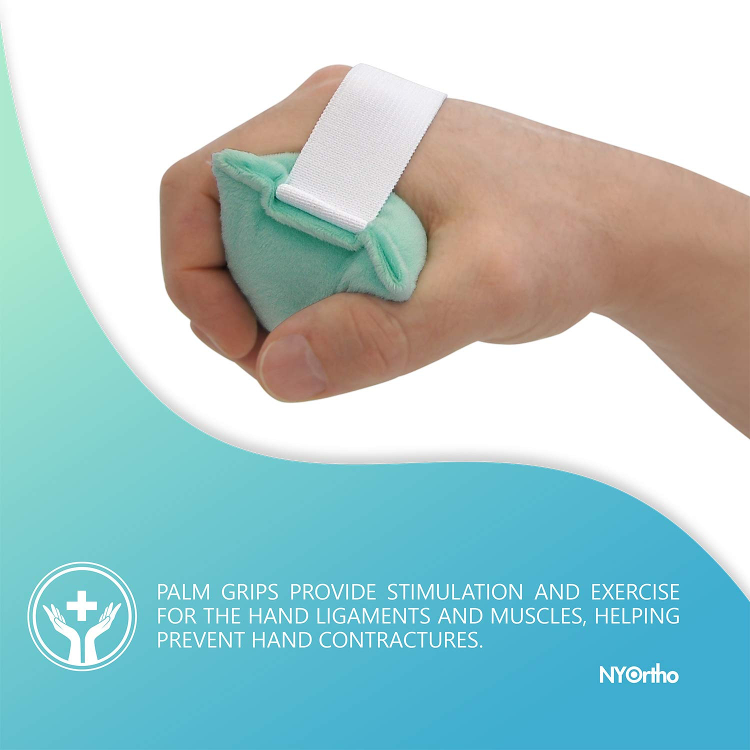 Hand Contracture Cushion 6″ x 3″ – 2-Pack Palm Grips for Stroke Recovery & Ortho