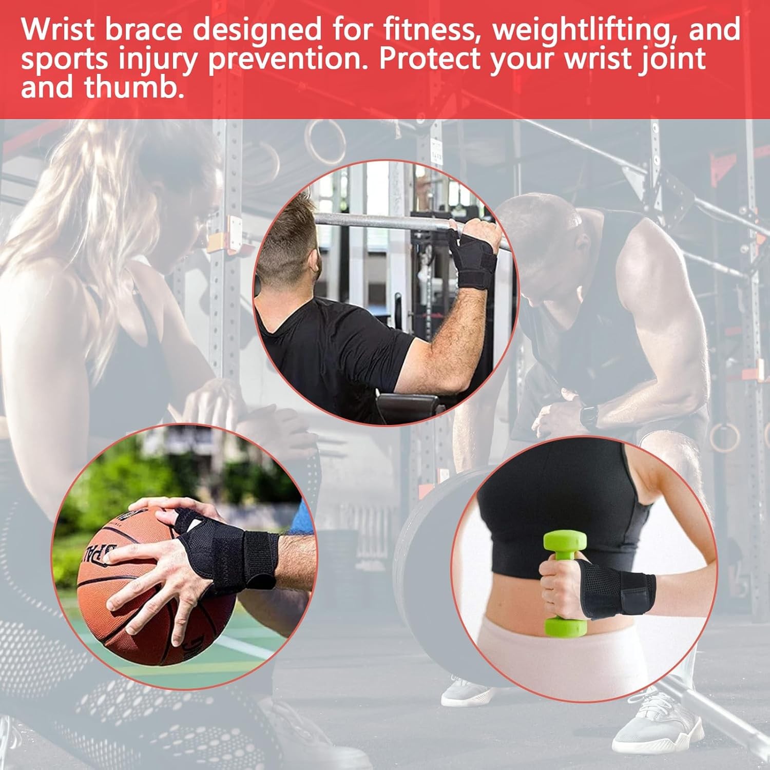 Adjustable Wrist Brace Left & Right Hand Support for Carpal Tunnel Pain