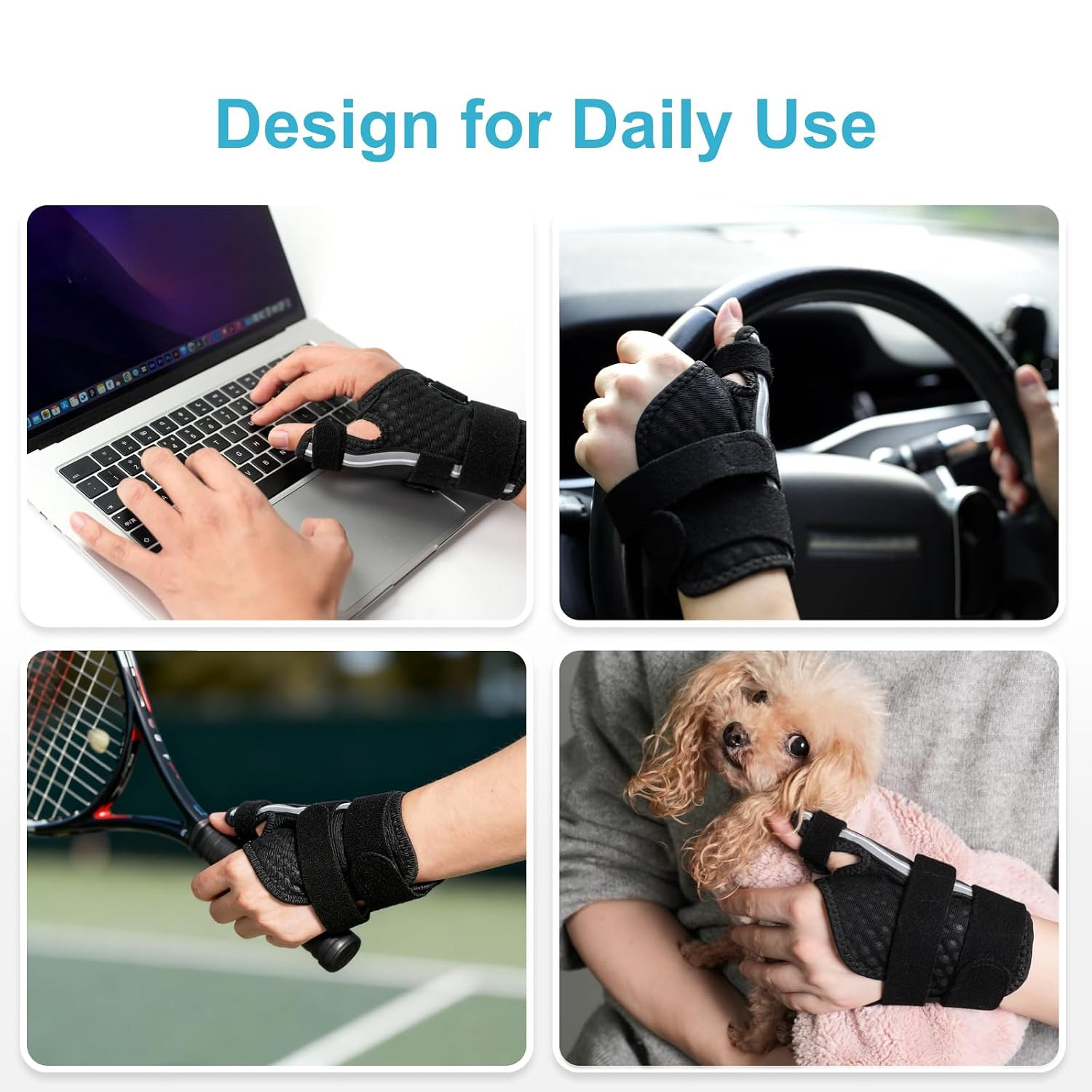 Adjustable Thumb Brace with Triple-Strap System – Unisex | Breathable Spica Spli