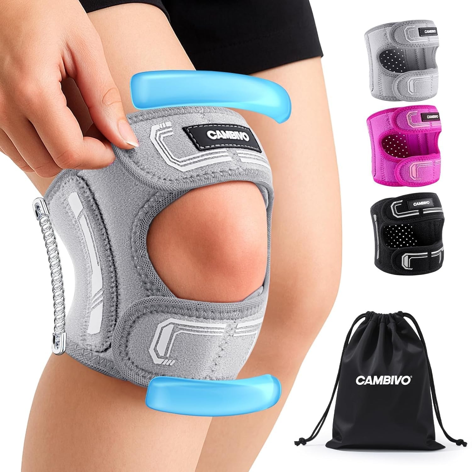 Patella Tendon Support Knee Strap with Gel Pad and Side Stabilizers, Lightwei…