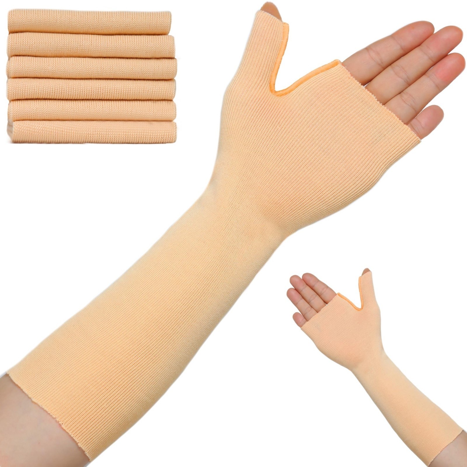 2- KONSEDIK Hand Socks for Splint Elastic Stockinette Tubing Wrist & Thumb Small