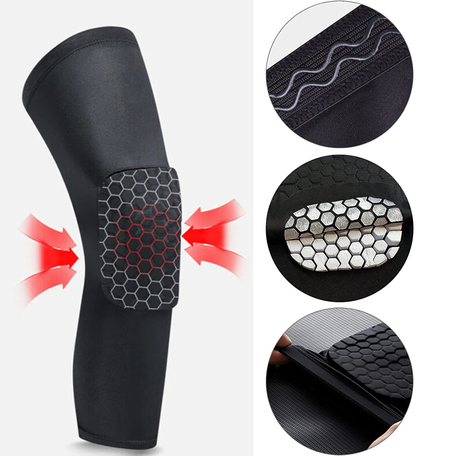 Basketball Knee Pads Compression Leg Sleeve Crashproof Protective Gear Men Women